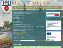 Tablet Screenshot of obec-domanin.cz